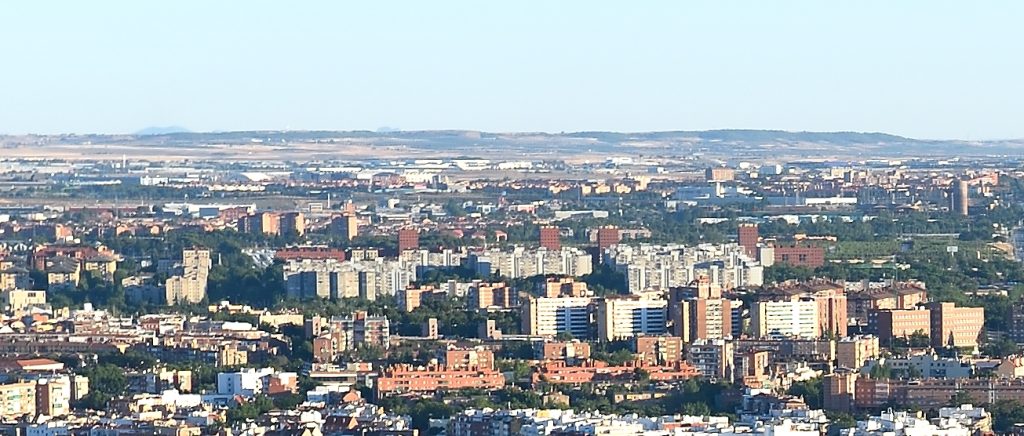 Vista del Palacio Real de Madrid desde Usera