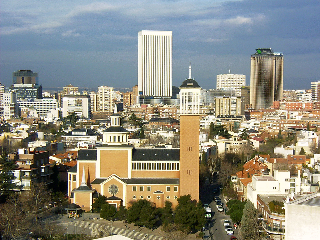 Vista del distrito de Chamartin, Madrid